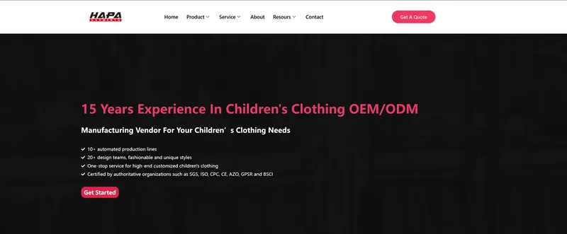 The Value of a Trusted Children's Clothing Manufacturer for Your Brand